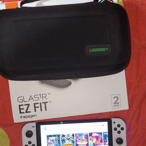 Nintendo Switch OLED White 2024 used with Splatoon 3 and extras