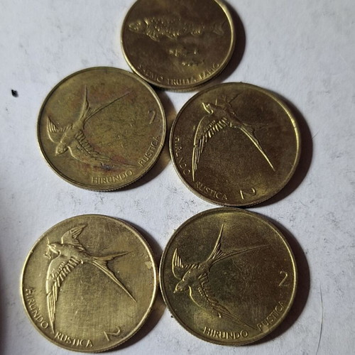 Slovenian coins lot used, 5 pieces