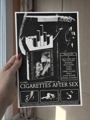 Cigarettes After Sex A4 poster on hard shiny paper new