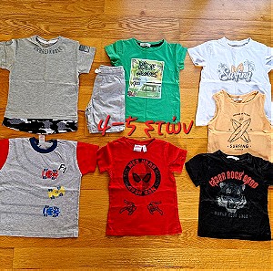 7 Μπλούζες καλοκαιρινές αγόρι 4-5 ετών