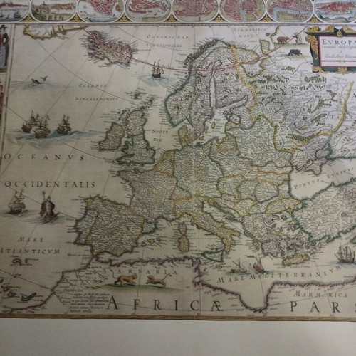 Vintage Hammond Europe map print like new