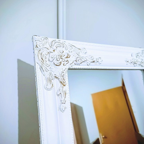 Floor mirror with wooden frame and LED lighting like new