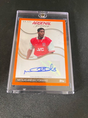 Arsenal autograph Nicolas Anelka card 4/25 used