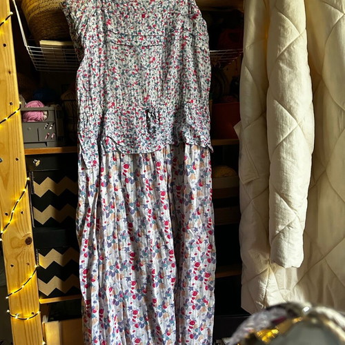 Christian Dior dress used, collectible, floral pattern, size S/M
