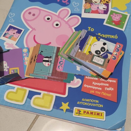 Peppa Pig Panini Album used with missing stickers and cards