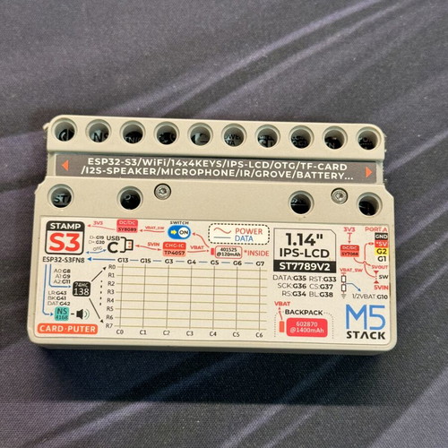 Cardputer with modded module slot, Bruce firmware
