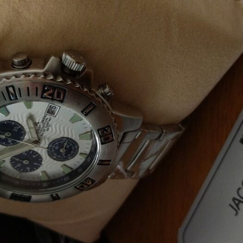 Jacques Lemans Liverpool Chronograph men's watch, white and blue