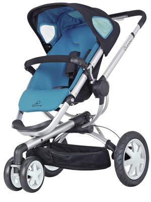 Quinny Buzz stroller used, blue-green, 3-in-1 set with Maxi Cosi car seat