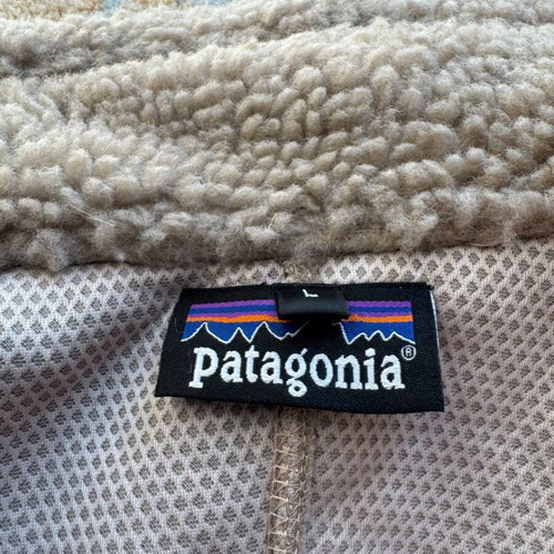 Patagonia fleece jacket used, beige, size L
