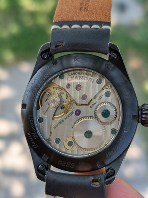 Leandri Laboratorio 48mm Flieger watch with Unitas movement, like new