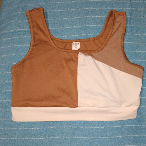 Shein bustiers like new, size 10-11 years, beige and brown