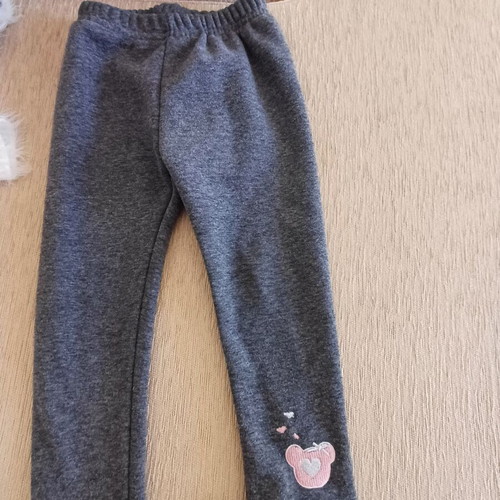 Sweet Baby set with fleece pants, blouse and faux fur jacket for 3-year-old girl like new