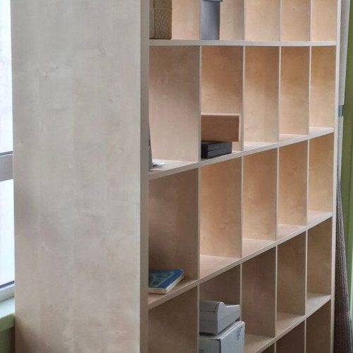 IKEA desk and large bookshelf set used, light birch wood