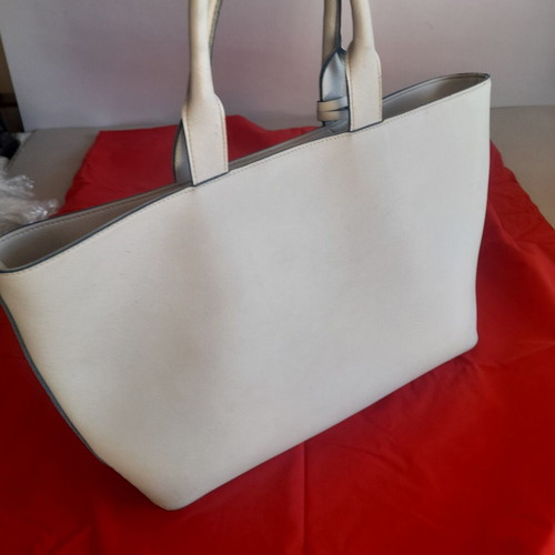 Armani Jeans Tote Bag used, white, spacious A4 size