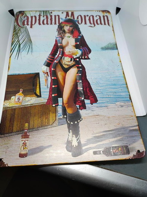 Captain Morgan Metal Decorative Sign like new 20x30 cm