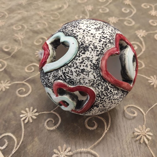 Table ceramic decorative ball new with battery lights