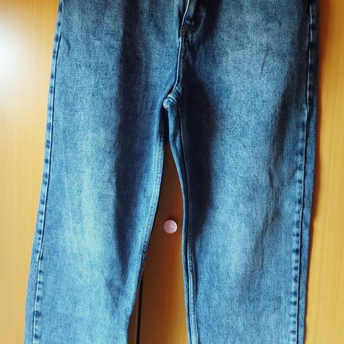 Trendyol High-Waist Jeans New, Straight Fit, Blue, XL