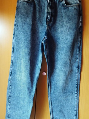 Trendyol High-Waist Jeans New, Straight Fit, Blue, XL