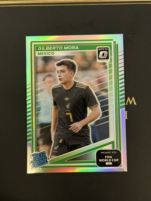Panini Donruss World Cup Gilberto Mora Silver Prizm Optic Rookie card like new