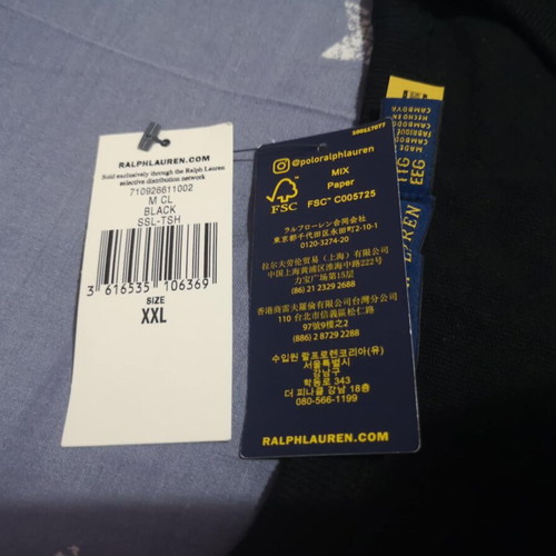 Polo Ralph Lauren T-shirt XXL new, black with Big Pony print