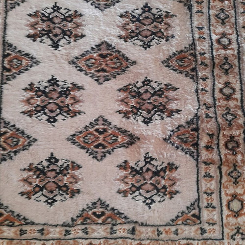 Handmade wool and silk bedroom rugs like new, set of 3 pieces
