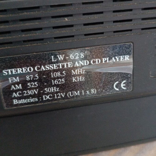 Radio cassette player CD used with battery operation and CD door issue