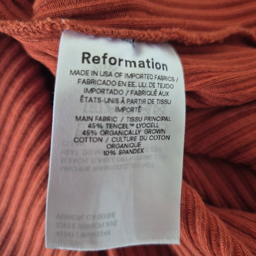 Reformation Adia mini knit dress, orange