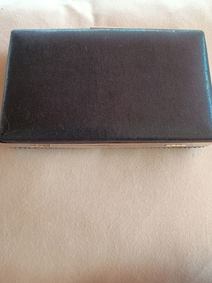 Verde clutch τσάντα καινούργιο, μαύρο με strass και σατέν