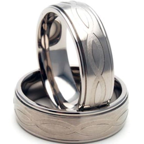 Pair of rings made of steel new