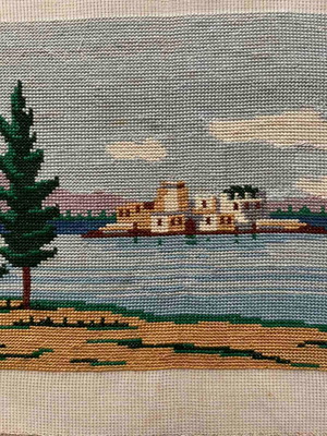 Handmade textile embroidery artwork