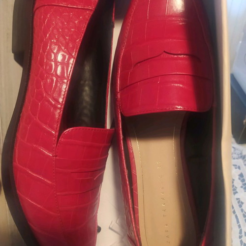 Zara moccasins red like new size 39