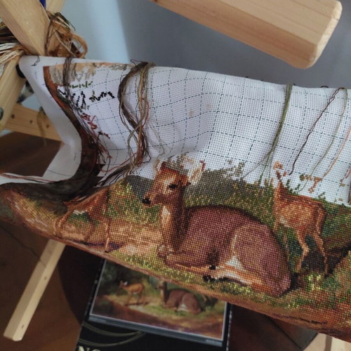 Wooden embroidery stand with Nova Sloboda embroidery kit gift