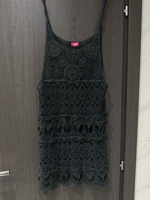Favela perforated blouse-dress like new, black, size M