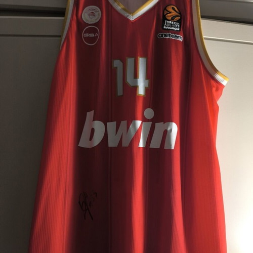 Olympiacos 2024-25 Signed Jersey 100 Years, Vezenkov & Milutinov