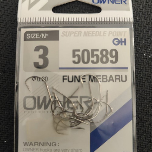 Owner Fune Mebaru Fishing Hooks new, pack of 6