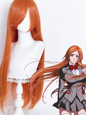 Περούκα Orihime Inoue πορτοκαλί 80εκ σαν καινούργια
