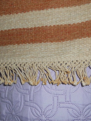 Woolen Dhurry woven rug used 2.20 x 1.60 m from India