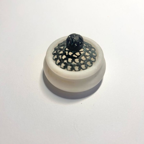 Carrara marble jewelry trinket box with decorative lid, brand new