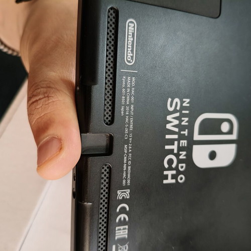 Nintendo Switch used with gray joy-con, model HAC-001, complete set