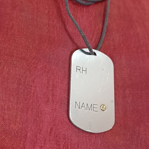 Vintage metal steel plate necklace used