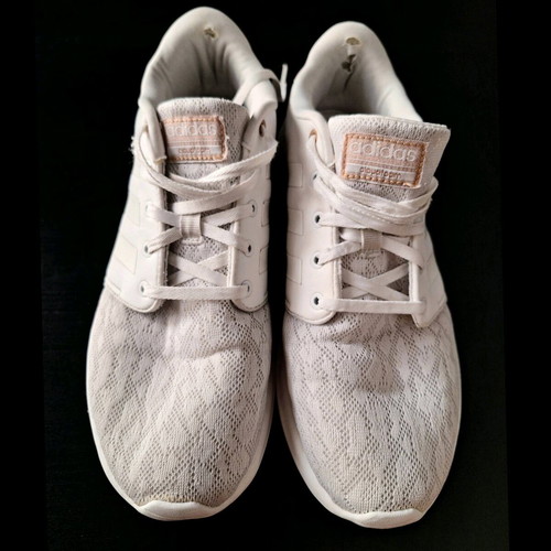 Adidas Neo Cloudfoam Racer athletic shoes used, size 41.5, white