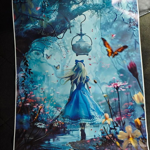 Canvas print Alice in Wonderland 30x40 like new