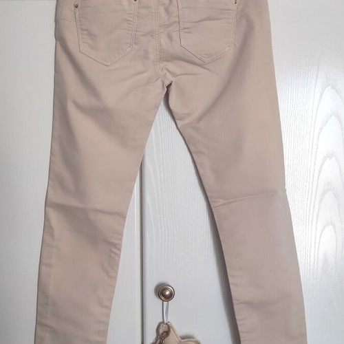 Stradivarius spring fabric pants beige size 40 like new