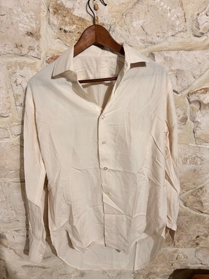Off White Textured Button Down Shirt, Women’s XL