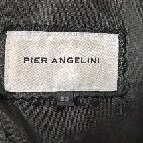 Pier Angelin leather trench coat unisex, like new, black, size 52