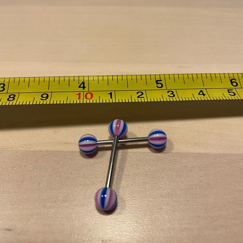 Piercing colorful new, thickness 1.6, set of 2 pieces
