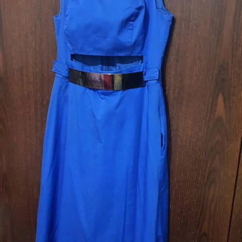 Access maxi dress royal blue cut-out size 4XL like new