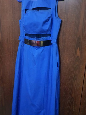 Access maxi dress royal blue cut-out size 4XL like new