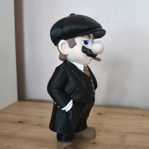 Super Mario 3D printed figure new, Peaky Blinders style