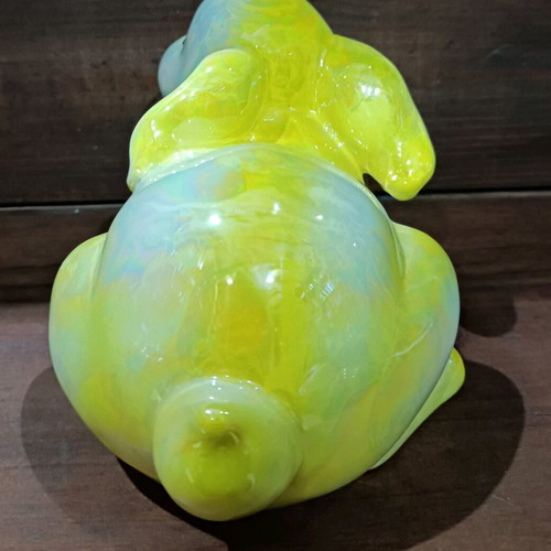 Vintage yellow Easter decorative bunny 90s new